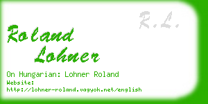 roland lohner business card